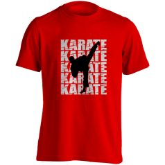 Karate3 pamut póló - piros