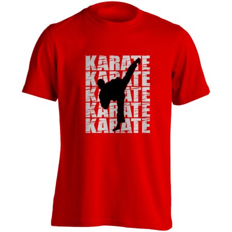 Karate3 pamut póló - piros