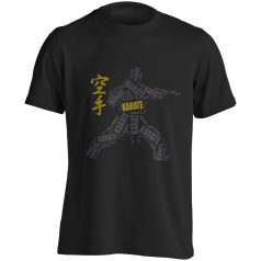 Karate5 pamut póló - fekete