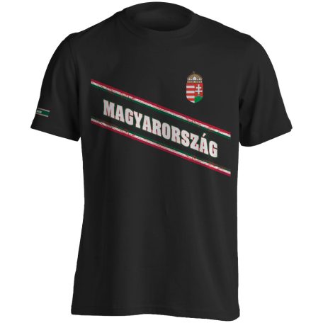 Magyarország1 pamut póló - fekete