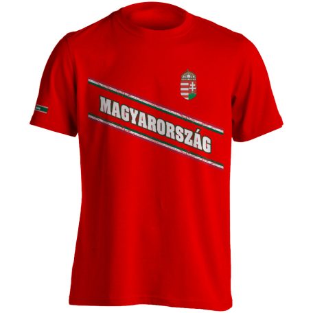 Magyarország1 pamut póló - piros