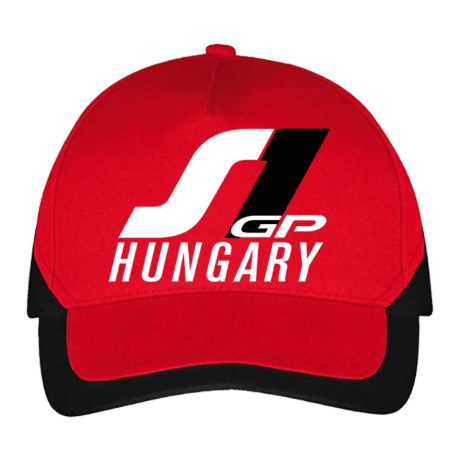 Supermoto S1 GP Hungary hímzett baseball sapka - piros