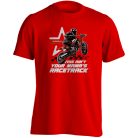 Supermoto S1 GP Hungary  rövid ujjú pamut póló 02 - piros