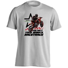   Supermoto S1 GP Hungary rövid ujjú pamut póló 02 - fehér
