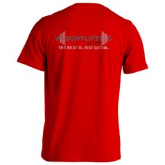 Súlyemelés1 pamut póló - piros