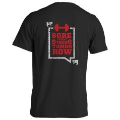 Súlyemelés2 pamut póló - fekete