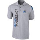 Birkózás galléros póló 01 - cirmos fehér