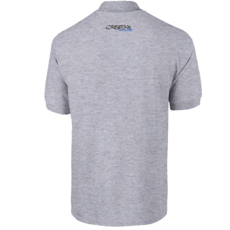 Birkózás galléros póló 01 - cirmos fehér