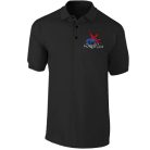 Birkózás galléros póló 02 - fekete