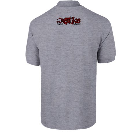 Birkózás galléros póló 02 - világos szürke