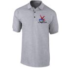 Birkózás galléros póló 02 - cirmos fehér