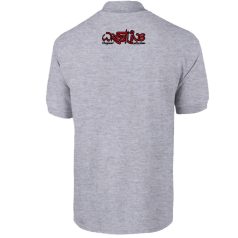 Birkózás galléros póló 02 - cirmos fehér