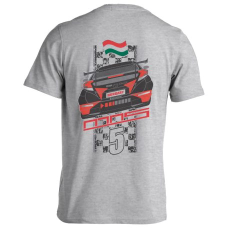 WTCC5 pamut póló - cirmos fehér